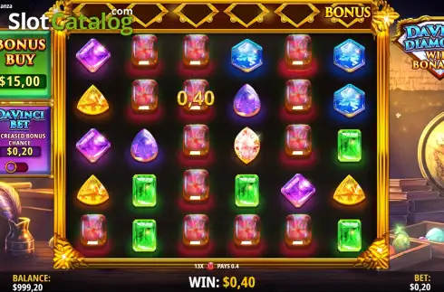 Скрин3. Da Vinci Diamonds Wild Bonanza слот