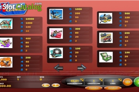 Скрин3. Extreme Games слот