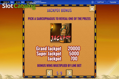 Скрин9. Fortunes of Egypt слот