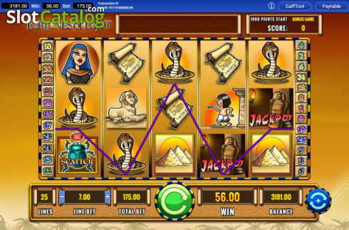 Скрин3. Fortunes of Egypt слот
