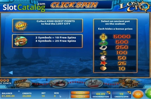 Скрин5. Lost City (IGT) слот