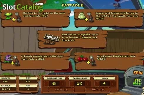 Скрин6. Plants vs Zombies (IGT) слот