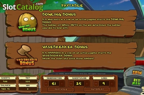 Скрин8. Plants vs Zombies (IGT) слот