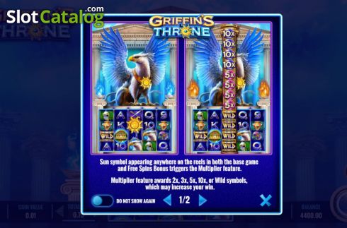 Скрин2. Griffins Throne слот