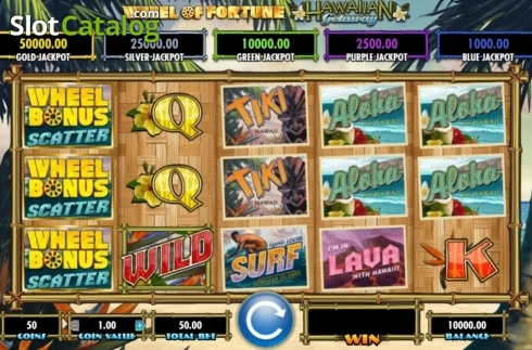 Скрин2. Wheel of Fortune Hawaiian Getaway слот