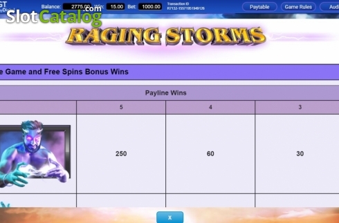 Скрин7. Raging Storms слот
