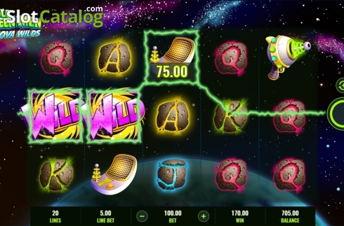 Скрин5. Little Green Men Nova Wilds слот