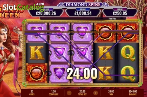 Скрин4. Volcano Queen Diamond Spins слот