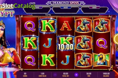 Скрин4. Mistress of Egypt Diamond Spins слот