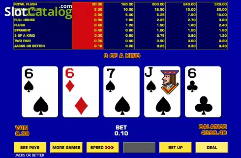 Скрин4. Game King Video Poker слот