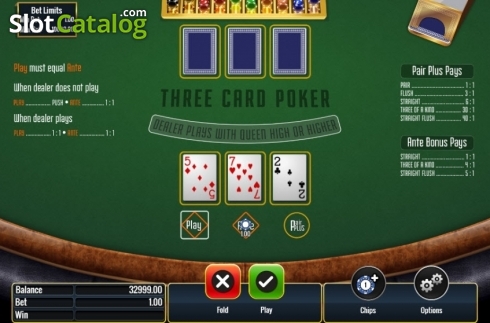 Скрин2. Three Card Poker (IGT) слот