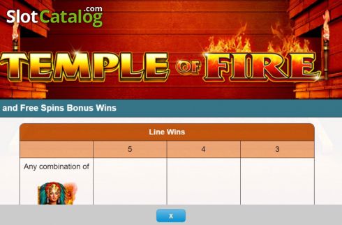 Скрин9. Temple of Fire слот