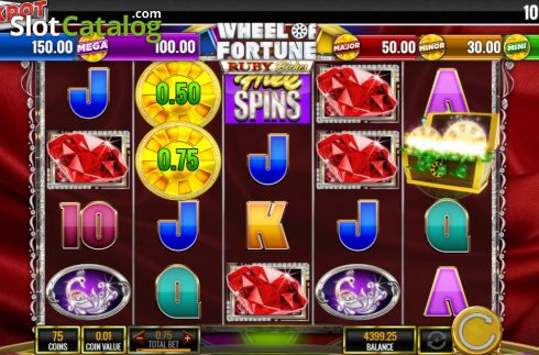 Скрин3. Wheel of Fortune Ruby Riches слот