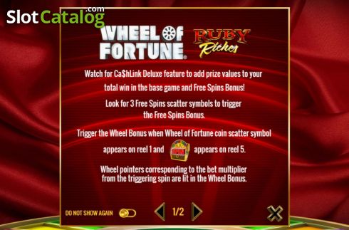Скрин2. Wheel of Fortune Ruby Riches слот