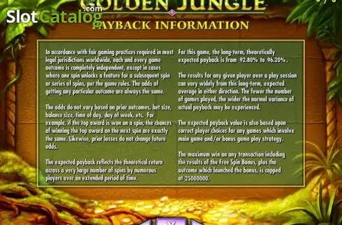 Скрин8. Golden Jungle слот