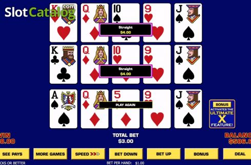 Скрин4. Ultimate X Poker Triple Play слот
