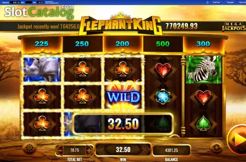 Скрин3. Elephant King MegaJackpots слот
