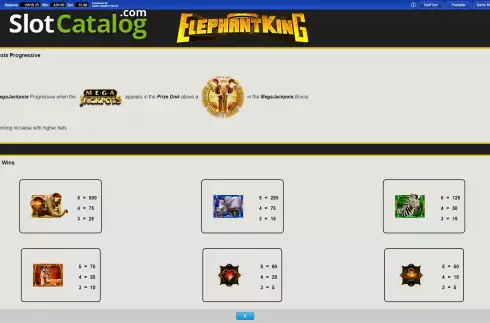 Скрин9. Elephant King MegaJackpots слот