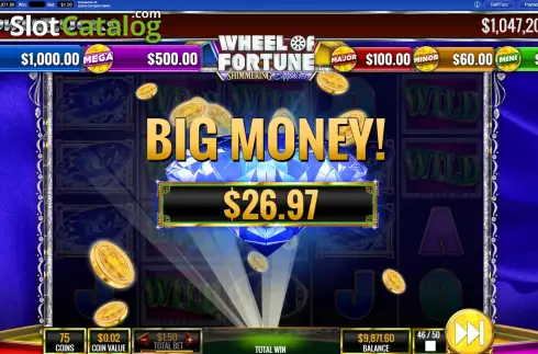 Скрин7. PowerBucks Wheel of Fortune Shimmering Sapphires слот