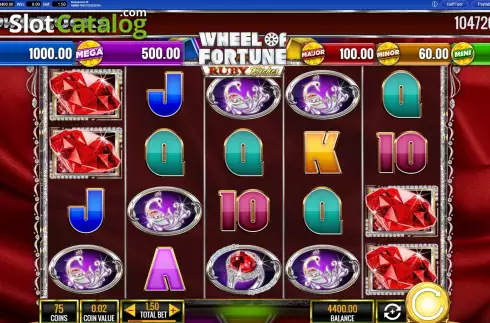 Скрин2. PowerBucks Wheel of Fortune Ruby Riches слот