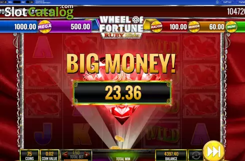 Скрин4. PowerBucks Wheel of Fortune Ruby Riches слот