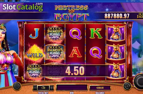 Скрин5. Mistress of Egypt MegaJackpots слот