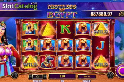 Скрин6. Mistress of Egypt MegaJackpots слот