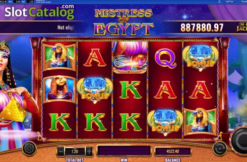 Скрин8. Mistress of Egypt MegaJackpots слот