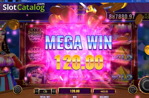 Скрин7. Mistress of Egypt MegaJackpots слот