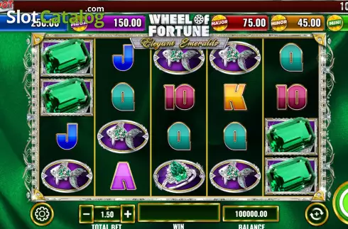 Скрин2. Wheel of Fortune Elegant Emeralds слот
