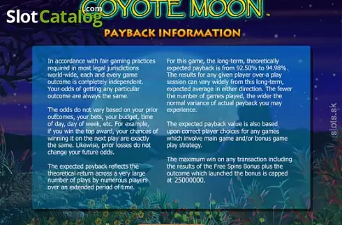 Скрин5. Coyote Moon слот