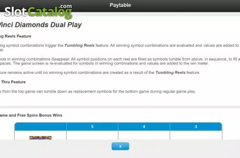 Скрин6. Da Vinci Diamonds Dual Play слот