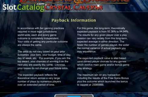 Скрин7. Dungeons and Dragons Crystal Caverns слот