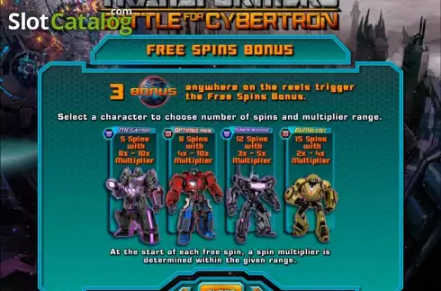 Скрин6. Transformers Battle for Cybertron слот