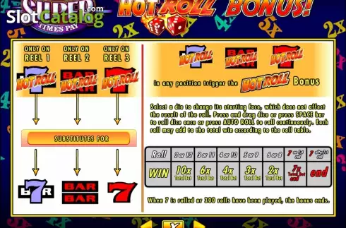 Скрин4. Super Times Pay Hot Roll слот
