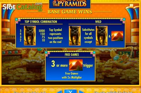 Скрин2. Treasures of the Pyramids слот
