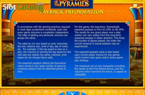 Скрин6. Treasures of the Pyramids слот