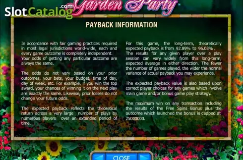 Скрин6. Garden Party слот