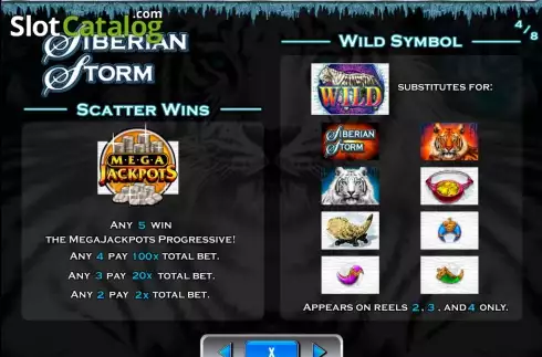 Скрин5. MegaJackpots Siberian Storm слот