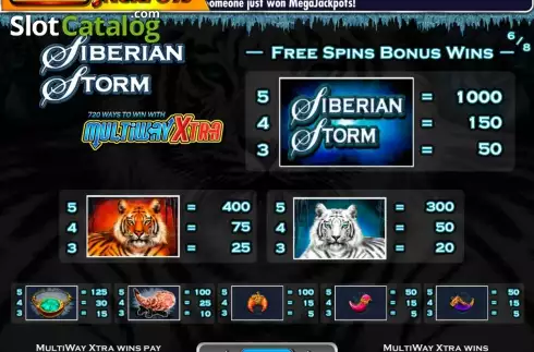 Скрин7. MegaJackpots Siberian Storm слот