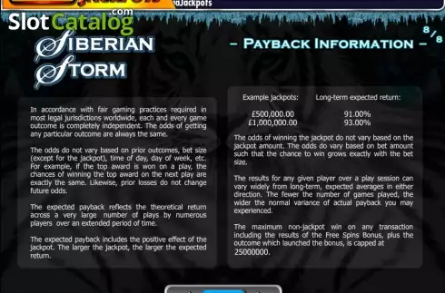 Скрин9. MegaJackpots Siberian Storm слот
