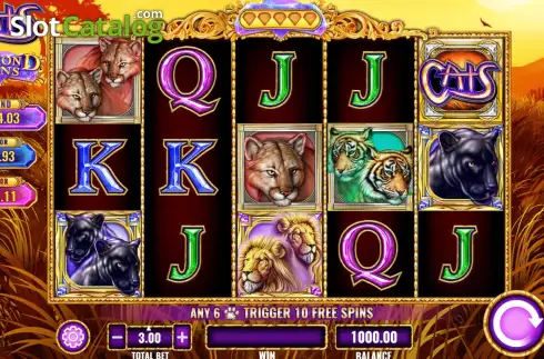 Скрин2. Cats Diamond Spins слот
