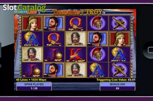 Скрин3. Treasures of Troy слот