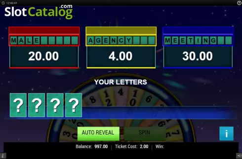 Скрин3. Wheel Of Fortune Winning Words слот