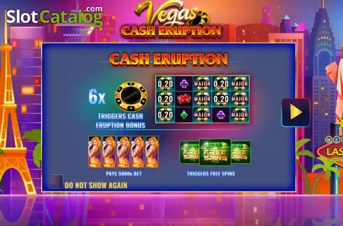 Скрин2. Cash Eruption Vegas слот