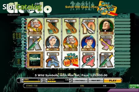 Скрин2. Cluedo (IGT) слот