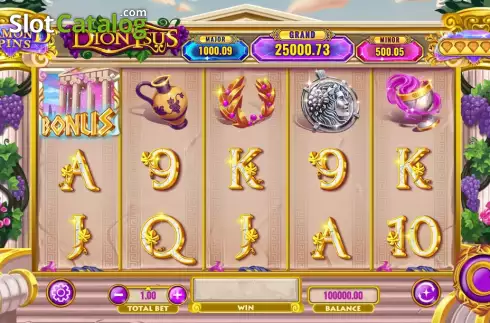 Скрин2. Diamond Spins Dionysus слот