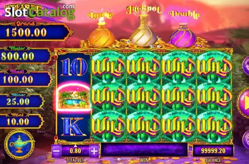 Скрин4. Mystery of the Lamp Treasure Oasis слот