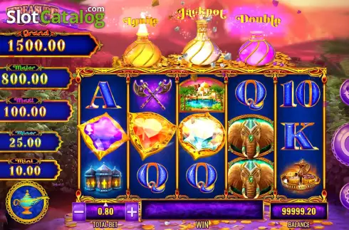 Скрин6. Mystery of the Lamp Treasure Oasis слот