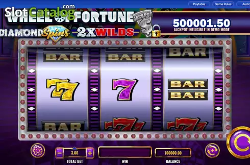Скрин2. Wheel of Fortune Diamond Spins 2x Wilds слот